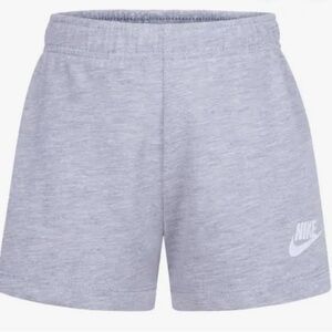 Nike Swoosh Girls Heather Gray Knit Sports Shorts